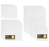 Artme Leinwandpaneele 20stk - Malkarton 0,3 cm - 25x20,20x20,30x30,24x30,30x40cm Leinwand 280GSM / 100% Baumwolle/ Rohling/ dreifach grundiert/s äurefrei/ mittelkörnig / - Acryl/ Öl