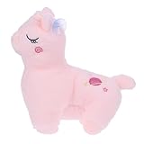 VICASKY Alpaka-Puppe Plüschtier Gefüllte Puppe Kuscheltier Alpaka Cartoon- Geburtstagsgeschenk Alpaka-wurfskissen Gemütliches Dekokissen Rosa Pp Baumwolle