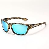 Polarisierte Sonnenbrille Herren Sportbrille UV400 HD-Pilotobjektive Vintage Wrap Around Sunglasses Sportbrille Radsportbrillen Wandern Laufen Golfen Fischen