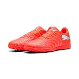 PUMA Unisex Future 9 Play Tt Fussballschuh, Glowing Red Weiß Schwarz Silber, 38 EU