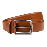 Heré Mood Ledergürtel Klassischer Herren-Gürtel Vollledergürtel aus Büffelleder - 3,5 cm Bereit kürzbar Jeans-Gürtel, 95cm-130cm Perfekt für Alltag & Business (Braun, 135)