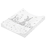 Julius Zöllner® 2-Keil Wickelauflage 50x65 cm - weiche Wickelunterlage - Baby Wickeltischauflage - Folie, wasserdicht & abwischbar - Made in Germany - OEKO-TEX Standard 100 - Sternenfreunde