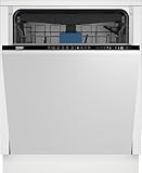 Beko BDIN25530 Geschirrspüler 60 cm, einbau und vollintegriert, für 15 Maßgedecke, 5 Programme, 4 Zusatzfunktionen, 3 Spülebenen, Watersafe+, SteamGloss, HygieneIntense, SelfDry, weiß