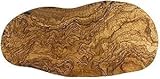 Brett aus Olivenholz, Olivenholzbrett Schneidebrett, Holzbrett, Frühstücksbrett, Steakbrett, Naturschnitt (25 cm)