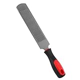 QWORK® Doppelseitiges Hufraspel 200mm aus Kohlenstoffstahl mit Gummigriff - Hufschmied Werkzeug