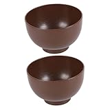 Toyvian 2 Stück Japanische Kleine Suppenschüssel aus Robustem Hitzebeständigem Material Leichte Bruchsichere Schale für Miso suppe und Nudelgerichte Praktische Küchenhilfe im Japanischen