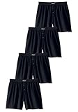 Le Jogger Herren Boxershorts, Retro-Shorts, schwarz, 4er Pack (7)