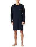 Schiesser Herren lang-Bigshirt-Sleepshirt-Organic Cotton-Comfort Nightwear Nachthemd, Nachtblau_182901, 54