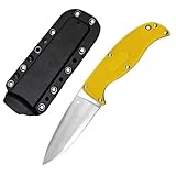 feststehende Festes outdoor Gerade Stahl messer EDC Jagdmesser Scharfes, Gegen Full Tang messer einhand mit Scheide, Camping multitool messer gürtelmesser survival messer, G10 fixed blade neck knife