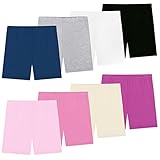 KEREDA Kurze Hose Mädchen Radlerhose Kinder Kurze Leggings Shorts Hosen Sommerhose Sport Boxershorts 2-10 Jahre 8er-Pack 4-5 Jahre E