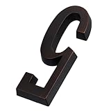 VILLCASE 5 Legierungsnummern Türnummern Große Hausnummern Hausnummernschild Metallhausnummern Hausnummernschild Schwimmende Hausnummern Wohnungsnummern Schwarze Zinklegierung