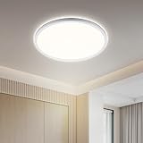 ONDTA LED Deckenleuchte Flach 22W, 4000K Neutralweiß 2800LM Deckenlampe Küche, IP44 Wasserfest Badezimmer Lampe Decke, Ultra Dünn LED Panel für Flur Wohnzimmer Schlafzimmer Büro Balkon, Rund Ø42cm