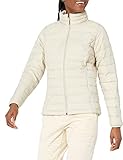 Amazon Essentials Damen Leichte, langärmelige, wasserabweisende, packbare Pufferjacke (in Übergröße erhältlich), Stone, M