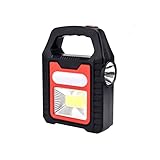 LED-Taschenlampe – COB Solarbetriebene Taschenlampen | Tragbare wasserdichte Laterne für Nachtlauf, Camping, Angeln, Radfahren, Campingausrüstung
