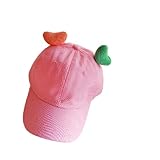 FakeFace Kinder Baseball Cap Herz-Ohren Design Baseballkappe Verstellbare Sonnenmütze 3-8 Jahre Junge Mädchen Schirmmütze DIY Kappe Kind Baumwolle Basecap Sporthut Sommer Outdoor Hut
