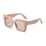 Große Rahmen Männer Outdoor Sonnenbrille Frauen Urlaub Dekorative(Beige)