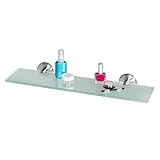 bremermann Bad-Serie Piazza - Glasablage, Badregal Glasregal ideal für Bad und Dusche, Badablage aus Glas und Edelstahl, matt