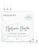 Hyaluron Booster FACES OF FEY - Derma roller Ampullen – 1,25% Hyaluronsäure - 4Fach Hyaluron-Booster– 30 Premium Glasampullen