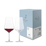 Zwiesel Glas Bordeaux Rotweinglas Bouquet (2er-Set), stilvolle Bordeauxgläser für Rotwein, spülmaschinenfeste Tritan-Kristallgläser, Made in Germany (Art.-Nr. 123737)