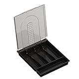 Ranley Besteckkasten mit Deckel, Besteckaufbewahrung für Küche, Besteckkasten mit 5 Fächern, Besteckhalter mit Deckel