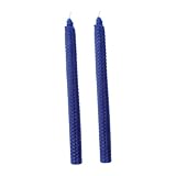 DECHOUS 2St lange Wabenkerze Hochzeitskerzen Lange Kerzenstäbe Cocktailkerzen tropffreie Wachskerzen handgefertigte Wachskerze Kerze schlafen Spitzkerze Dekorativ Paraffinkerze Navy