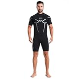 ZCCO Shorty Neoprenanzug Herren und Damen,3MM Kurzer Taucheranzug für Männer und Frauen, ideal für Surfen, Tauchen, Wassersport (Herren, XL)