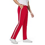 FGFD&OU Jogginghose Herren Lang Baumwolle, Sporthose Herren, Freizeithose Trainingshose Männer, Sport Hosen Sweatpants Joggers, Laufhose Yogahose Sweathose Fitness (Rot, M)