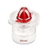 Girmi SR05 Zitruspresse, 25 W, Kapazität 500 cc, Filtergitter, doppelter Pressbecher, komplett zerlegbar und leicht zu reinigen