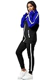 Violento Damen Trainingsanzug | 3750 (XL, Schwarz-Blau 3750)