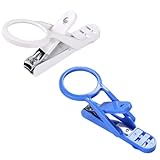 ifundom 2 Stück Krallenscheren für Hamster und Igel mit Drehbarer Lupe ABS Metall Kleiner Krallenschneider für Kleintierpflege Sicher und Präzise