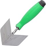 ToolSpace Inneneckenkelle 85x60 mm Eckspachtel, Winkelspachtel, Eckenkelle Rostfreie aus Edelstahl Kantenkelle mit Softgriff, Eckkelle für Gipsarbeiten