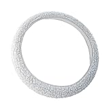 3 PAGEN® universal Lenkradbezug in grau – passend für jedes Lenkrad – ideal für den Winter Dank kuscheligem Überzug – leichtes Anbringen – rutschsichere und angenehme Griffoberfläche - waschbar