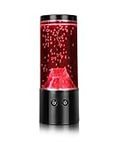 Faithorse Vulkan Lampe Lavalampe Kinder, LED Lavalampen mit Roten LED Lichtern Wassersäule Simulierten Vulkanausbruch, Nachtlicht Kinder Zimmer Leselampe Stimmungslicht für Kinder Erwachsene