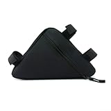 Serenophile Satteltasche aus Polyester für Fahrräder, dreieckiges Design, Oberrohrtasche zum Tragen von Werkzeugen während Radabenteuern (schwarz)