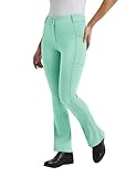 FitsT4 Sports Damen Schlaghose Reitleggings Bootcut Reithose Silikon Vollbesatz Sommer Reitstrumpfhose Kraut S