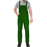 BWOLF Slater Arbeitslatzhose Herren Arbeitslatzhosen Männer Latzhose Herren Arbeitshose Schutz-Latzhose für alle Jahreszeiten und verschiedene Berufe S - 4XL (Gras-Grün, M)