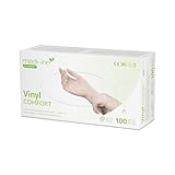 Medi-Inn+ 'Handschuhe, Vinyl puderfrei Comfort Größe M 93022 Einweghandschuhe Hygiene Vinylhandschuhe, 100 Stück