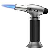 Sondiko Crème Brulée Brenner, Flambierbrenner, Nachfüllbarer Bunsenbrenner Küche, Lötbrenner mit Sicherheitsschloss für die Küche, Home Crème Brulée, Desserts, DIY, Löten (Butan nicht Inbegriffen)