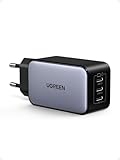 UGREEN Nexode USB C Ladegerät 65W GaN Netzteil mit 3X USB-C-Port Schnellladegerät Kompakt Charger kompatibel mit MacBook Pro/Air, HP Laptop, iPad, iPhone 17, Galaxy S24