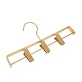 ABOOFAN Hosenständer Kleiderbügel Jeansbügel Platzsparend Platzsparende Hosenbügel Metallbügel Mit Clips Clip-aufhänger Rockbügel Hosenbügel Aus Metall Jeanshaken Golden Aluminiumlegierung