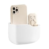 Fernbedienungs-Organizer-Halter – Verstellbares Trennfach, Wandmontage, selbstklebende Aufbewahrung, Polystyrol-Holzkonstruktion, Handy-Fernbedienung, Headset, Schlüssel, Nachttisch, Heimkino, Büro