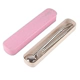 Sieb-Strohhalm-Set, Edelstahlkonstruktion, wiederverwendbares Trinkbesteck, multifunktionales Löffeldesign, für Tee- und Kaffeegetränke, 20 cm, 2er-Pack.