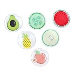VICASKY 6 Stück Frucht-Augenklappe kühlpads kühlkissen kühlauflage kühlmatte Augenheilmittel Maske Cool Kühlung Obst Augenflächen Augeneispads Runde Augenflecken flüssiges Gel