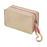 Silikon Make Up Bag Travel - Bunter Reißverschluss, Kompakte Kosmetikschale | Leichte Toilette Organizer Tasche, Durable Beauty Storage Case Für Strandtage, Geschäftsreisen,Wochenendaussta, khakis