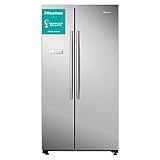Hisense RS741N4AC3 Side-by-Side Kühl-Gefrierkombination/ NoFrostPlus/ Inverter-Kompressor/ FastFreeze/ HolidayMode/ 179,3 cm/ Kühlteil 372 l/ Gefrierteil 208 l/ 41 dB/ 265 kWh/ Jahr/ Inox-Look