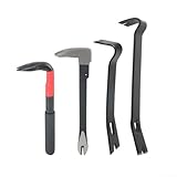 HOHOVYVY Nageleisen Set 4 Stück Hebelwerkzeuge Aus 45 Manganstahl Vielseitige Brechstangen Für Holzarbeiten Und Heimwerkerprojekte In Verschiedenen Größen