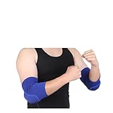 Sport-Ellbogenschützer Elastische Ellenbogenschützer Verdickter Schwamm Ellenbogen- und Knieschützer Schutz Basketball Volleyball Sport Armmanschette Pad Erwachsene Kinder(Blue- 2pcs,S Elbow 24-38CM)