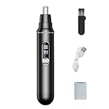 Nasen Haarentfernung Trimmer, Nasenhaarschneider für Männer, Elektrische Nasenhaarschneider tragbarer Clipper, LED -Batterieanzeige umfasste Trimmausrüstung, Pflegelösung für Vater, HUS