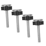 minkissy 4 Stück Gate Spindle Stangen Verstellbare Schrauben für Druckmontage Langlebige für Treppenschutzgitter und Babygitter Schwarz