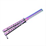 Faltbarer Butterfly Kamm, Trainings Schmetterlingskamm, Butterfly Kamm Klappkamm, Haarstyling Zubehör Haar Barberkamm Faltbarer Taschenkamm Springkamm Faltbare Haarbürste
